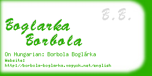 boglarka borbola business card